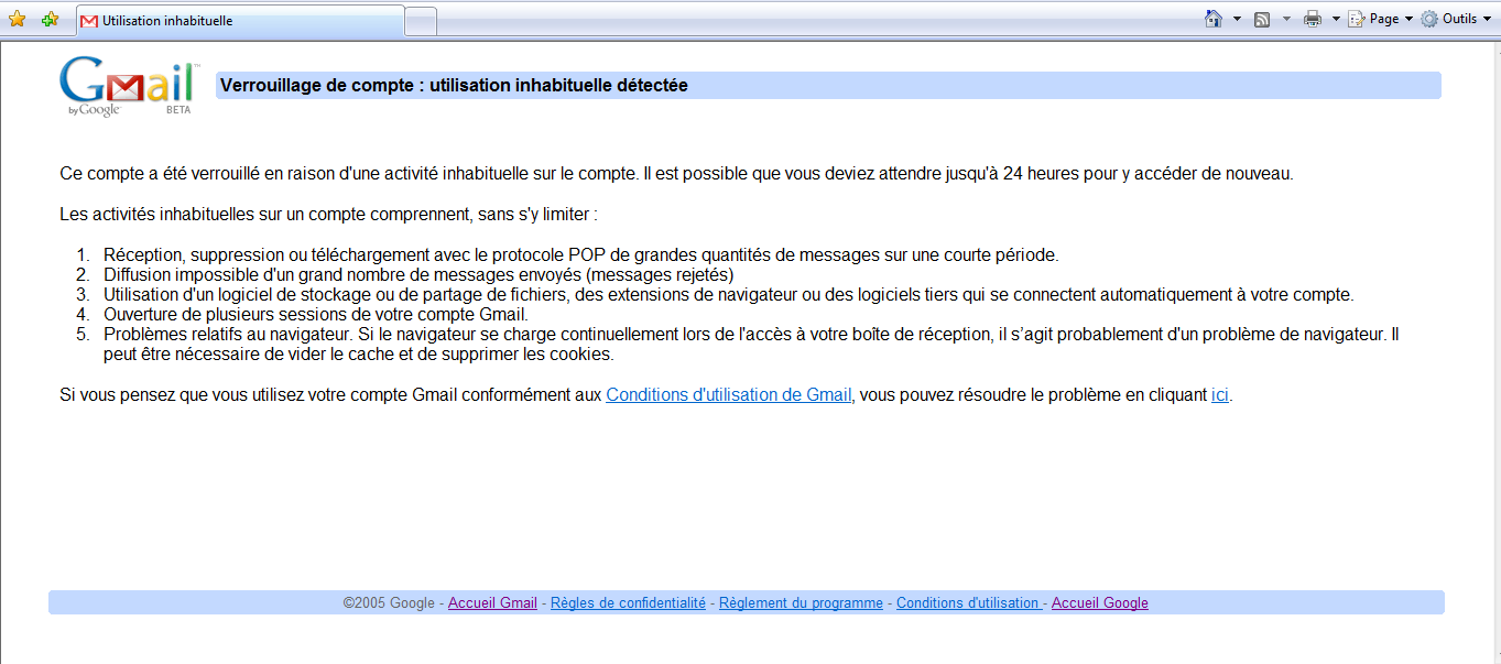 google-verrouillage google-verrouillage